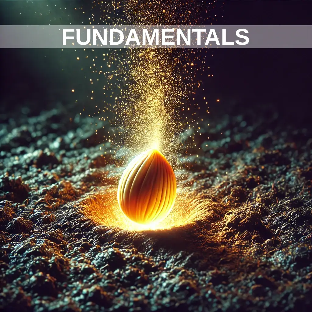 Glowing seed symbolizing English Fundamentals course